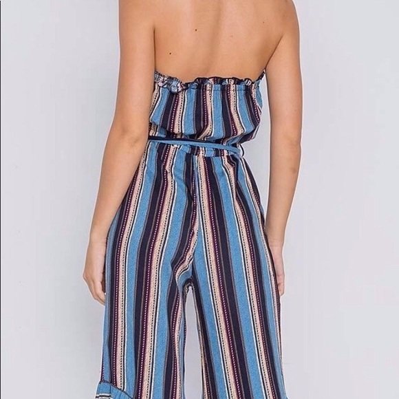 SALE ~ CROP HEM REMOVABLE SPAGHETTI STRAP JUMPSUIT - Picture 6 of 8